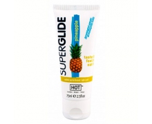 Hot Super Glide Pineapple, 75 мл — съедобная смазка на водной основе со вкусом ананаса