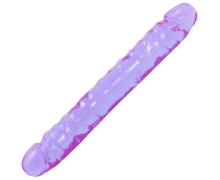 12" Jr. Double Dong, фиолетовый — двусторонний гелевый фаллоимитатор, 30.5×4.4 см
