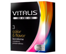 Презервативы Vitalis Premium Color & Flavor, 3 шт.