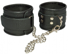 Кожаные оковы на липучках BDSM accessories
