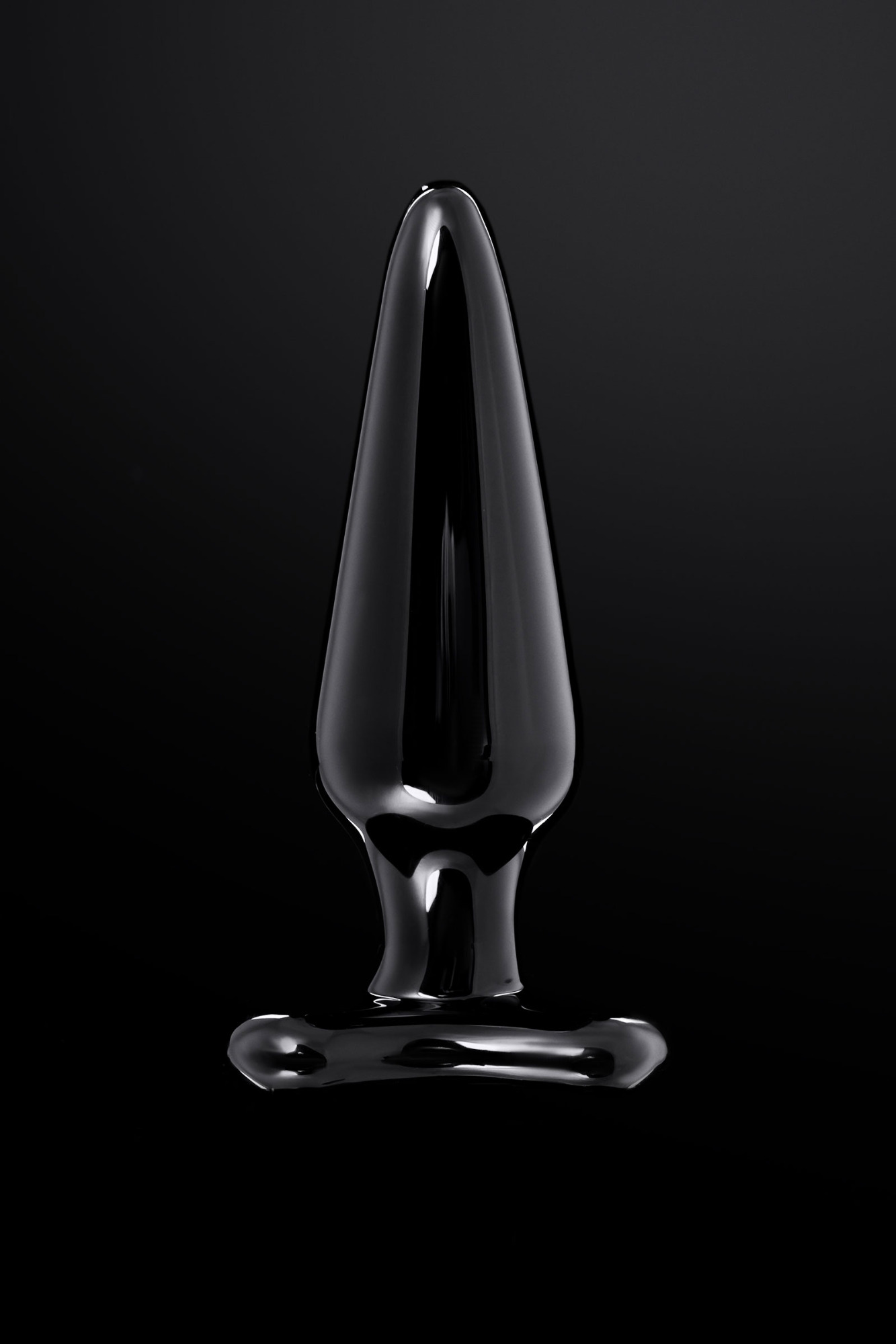 Анальная пробка Sexus Glass стеклянная, черная 0T-00002407 - Sexus Glass - Анальные пробки - Купить