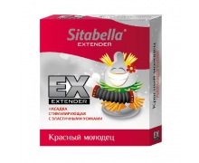 Стимулирующая насадка с усиками Sitabella condoms Красный Молодец