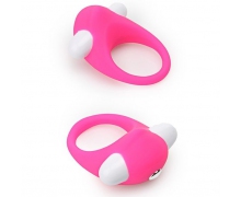 Эрекционное кольцо Lit-Up Silicone Stimu Ring 6, розовое