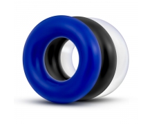Набор из 3 разноцветных колец Blush Novelties Donut Rings