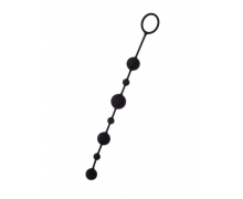 Черная анальная цепочка с шариками