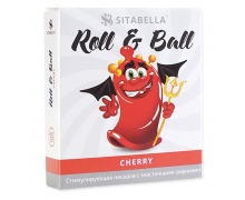 Стимулирующий презерватив-насадка Sitabella condoms Roll & Ball Cherry