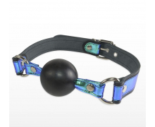 Кляп-шарик BDSM accessories, синие ремешки