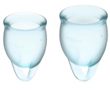 Набор из 2-х менструальных чаш Satisfyer Feel Confident Menstrual Cup, голубые