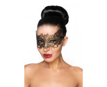 Золотистая карнавальная маска «Беллатрикс»