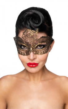 Золотистая карнавальная маска «Этамин»
