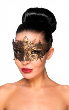 Золотистая карнавальная маска «Каф»