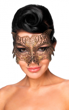 Золотистая карнавальная маска «Регул»