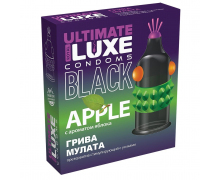 Черный стимулирующий презерватив Luxe Black Ultimate «Грива Мулата», 1 шт.