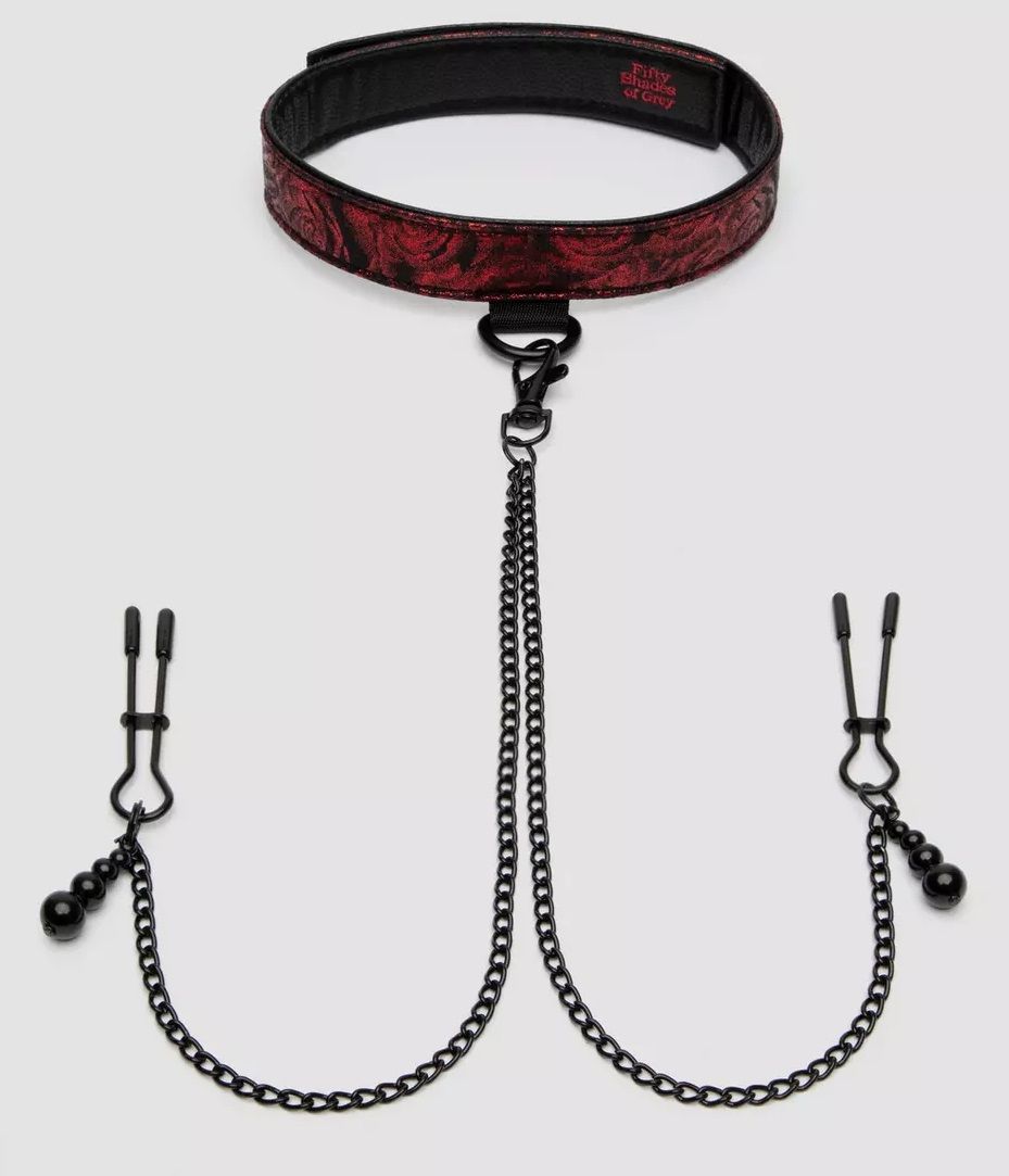 Купить ошейник Fifty Shades of Grey Reversible Collar Nipple Clamps за 2749  ₽ в секс-шопе LoveMag.ru