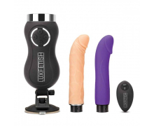 Портативная секс-машина c 2 насадками Thrusting Compact Sex Machine