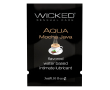 Лубрикант со вкусом кофе мокка Wicked Aqua Mocha Java, 3 мл