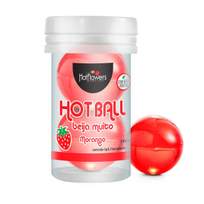 Лубрикант на масляной основе с ароматом клубники Hot Ball Beija Muito, 6 г