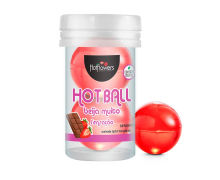 Лубрикант на масляной основе с ароматом шоколада и клубники Hot Ball Beija Muito, 6 г