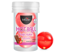 Лубрикант на масляной основе с ароматом шоколада и клубники Hot Ball Beija Muito, 6 г