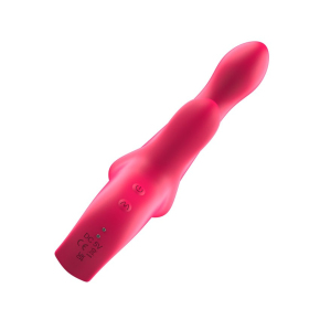 Вибратор со стимулятором клитора и ручкой-кольцом Vibrator