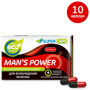 Возбуждающие капсулы для мужчин SuperCaps Man's Power, 10 капсул / 0.35 г