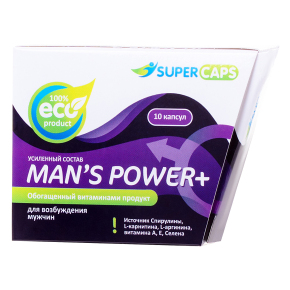 Возбуждающие капсулы для мужчин SuperCaps Man's Power Plus, 10 капсул / 0.35 г