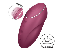 Вибростимулятор Satisfyer Tap & Climax 1, малиновый