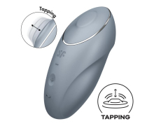 Вибростимулятор Satisfyer Tap & Climax 1, светло-серый