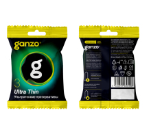 Ультратонкие презервативы Ganzo Ultra Thin Flow Pack, 3 шт.