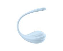 Виброяйцо Satisfyer Smooth Petal, голубое