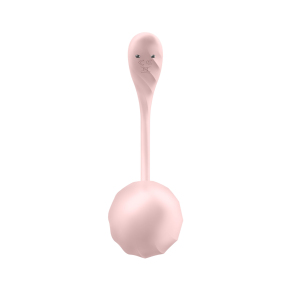 Виброяйцо с пультом ДУ Satisfyer Ribbed Petal, розовое