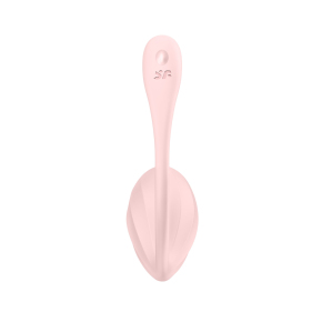 Виброяйцо с пультом ДУ Satisfyer Ribbed Petal, розовое