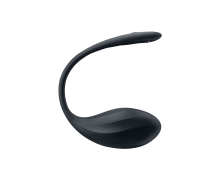 Виброяйцо с пультом ДУ Satisfyer Ribbed Petal, черное