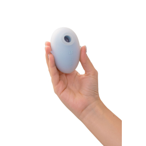 Вакуум-волновой стимулятор клитора с вибрацией Satisfyer Cutie Ghost, голубой
