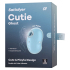 Вакуум-волновой стимулятор клитора с вибрацией Satisfyer Cutie Ghost, голубой