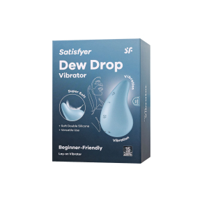 Вибромассажер в форме капли Satisfyer Dew Drop, голубой