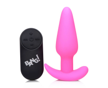 Анальная вибропробка с пультом ДУ 21X Remote Control Vibrating Silicone Butt Plug