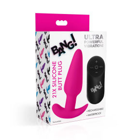 Анальная вибропробка с пультом ДУ 21X Remote Control Vibrating Silicone Butt Plug