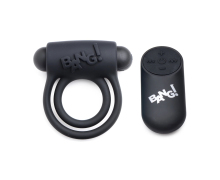 Эрекционное виброкольцо 28X Remote Control Vibrating Cock Ring & Bullet, черное