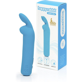 Вибропуля с ушками Rechargeable Rabbit Ears Bullet Vibrator, голубая