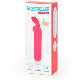 Вибропуля с ушками Rechargeable Rabbit Ears Bullet Vibrator, розовая