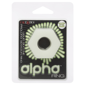 Эрекционное кольцо из жидкого силикона California Exotic Novelties Alpha Glow-In-The-Dark Liquid Silicone Prolong Sexagon Ring