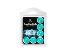 Набор из 6 шариков с массажным маслом с охлаждающим эффектом Brazilian Balls