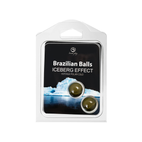 Набор из 2 шариков с массажным маслом с ледяным эффектом Brazilian Balls