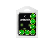 Набор из 6 шариков с массажным маслом с эффектом вибрации Brazilian Balls