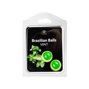 Набор из 2 шариков с массажным маслом с ароматом мяты Brazilian Balls