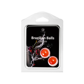 Набор из 2 шариков с массажным маслом с ароматом вишни Brazilian Balls