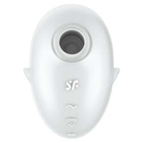 Вакуум-волновой стимулятор клитора с вибрацией Satisfyer Cutie Ghost, белый