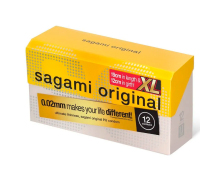 Полиуретановые ультратонкие презервативы увеличенного размера Sagami Original 0.02 XL-size, 12 шт.