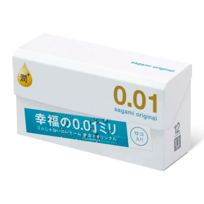 Увлажненные презервативы Sagami Original 0.01 Extra Lub, 12 шт.